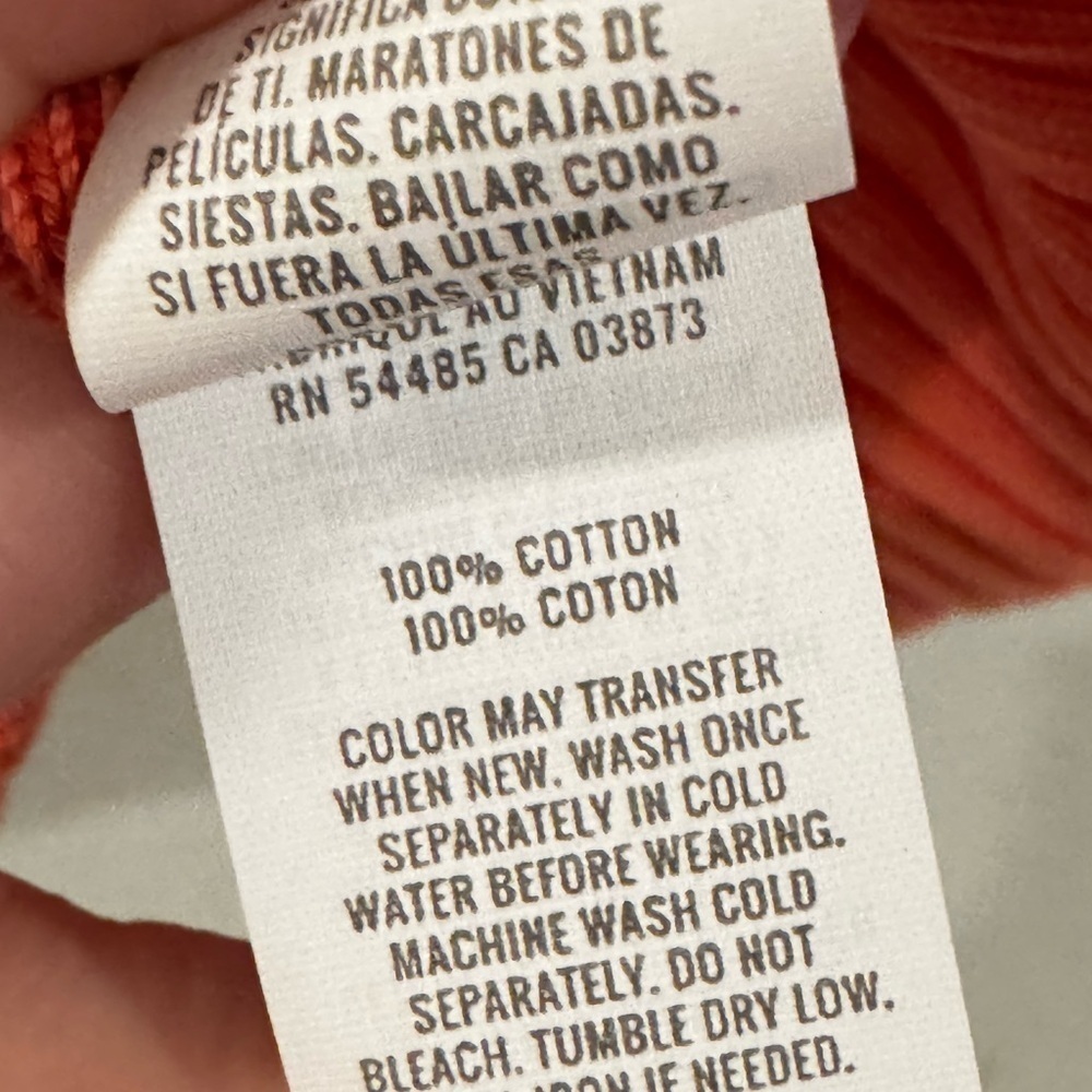 AERIE DOWN-TO-EARTH HENLEY HOODIE Washed Tangerine size XS - Picture 11 of 17